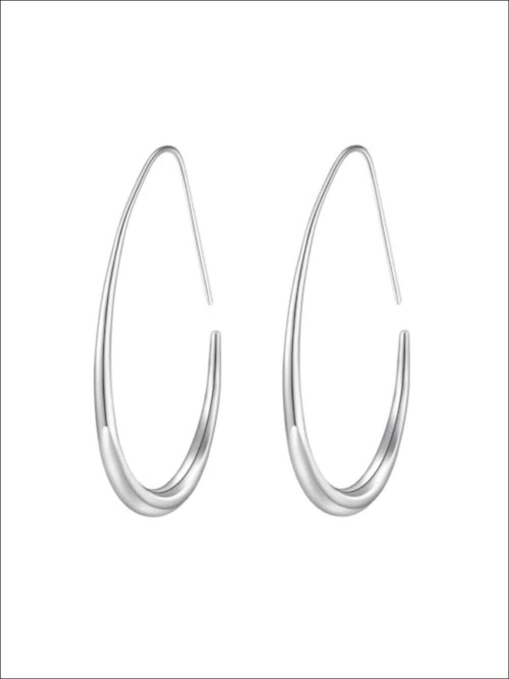 14k Gold Plated Teardrop Hoop Earrings Women Hypoallergenic 50mm Lightweight